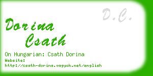 dorina csath business card